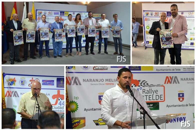 Diferentes momentos de la presentación del Rally de Telde (Foto TA)